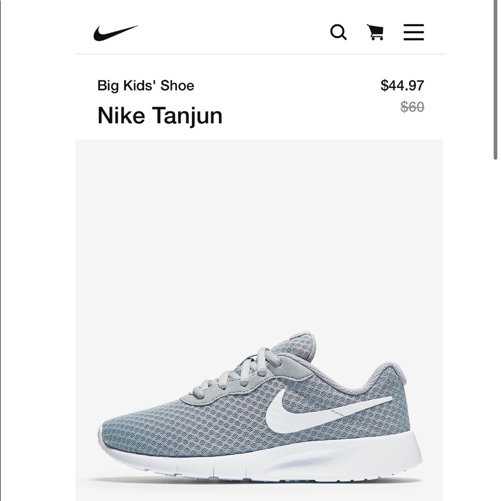 Nike Tanjun- like new- 4.5Y